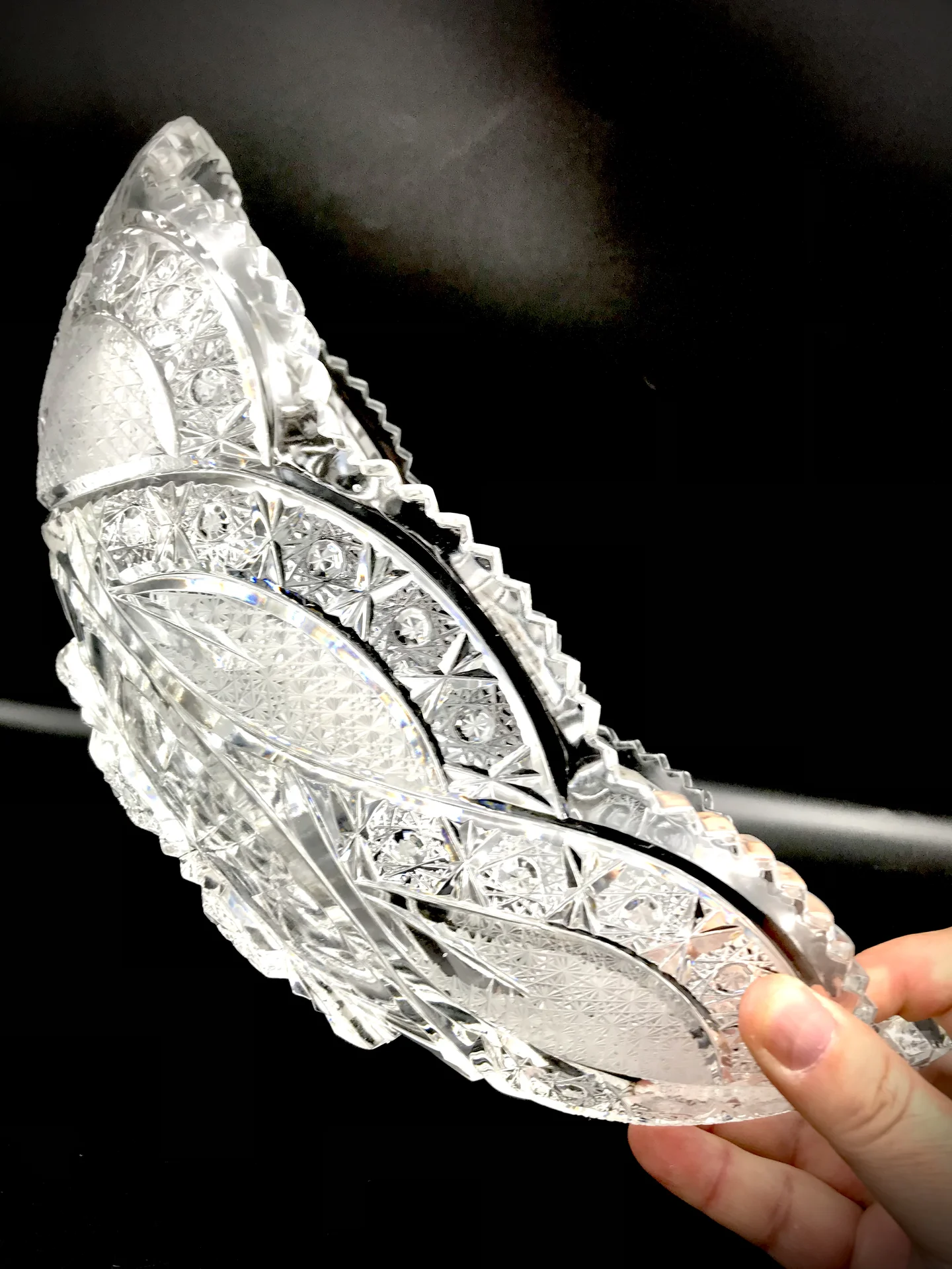 Ваза хрустальная Салют , завод Красный гигант ссср - миниатюра 6