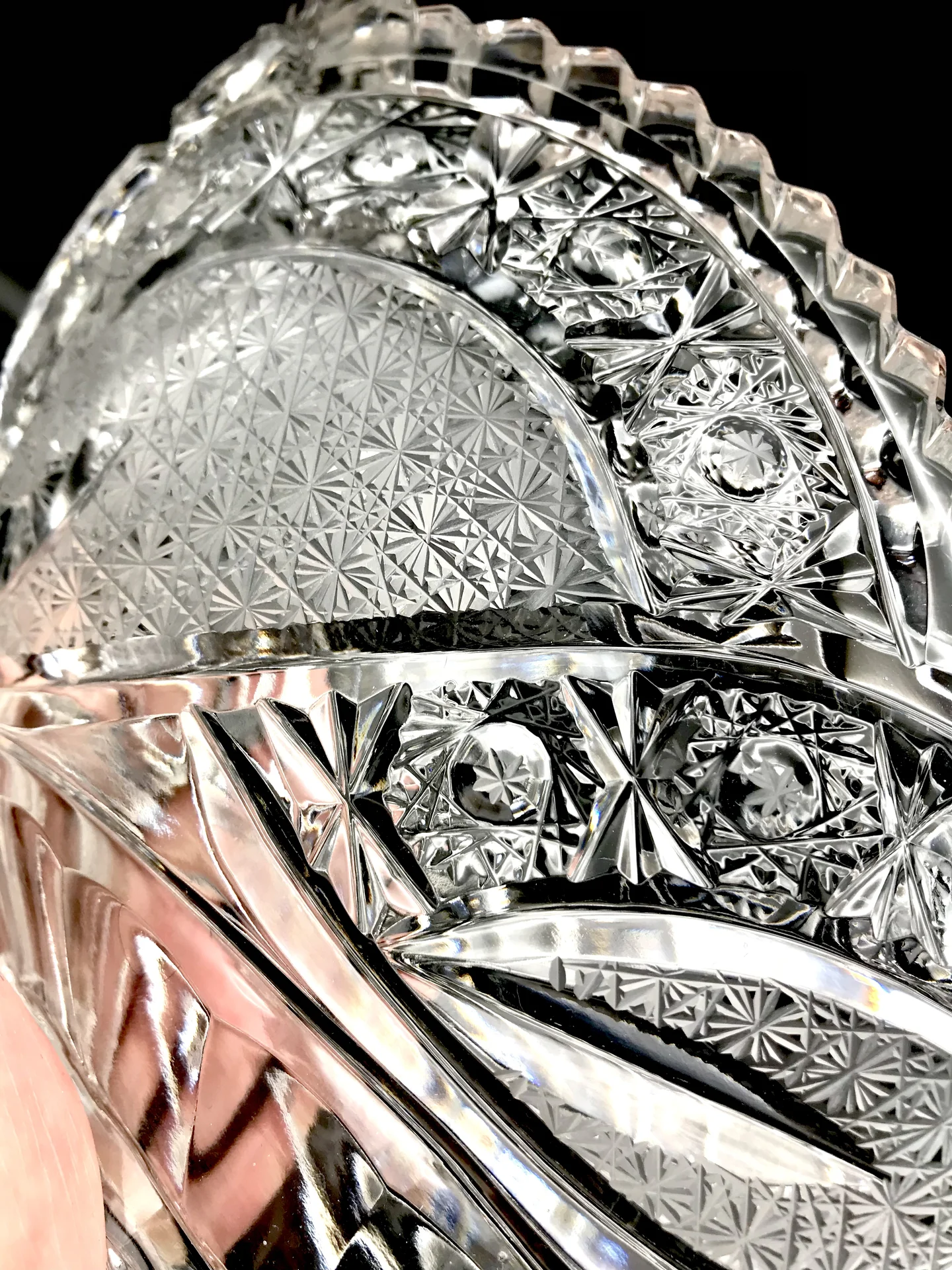 Ваза хрустальная Салют , завод Красный гигант ссср - миниатюра 8