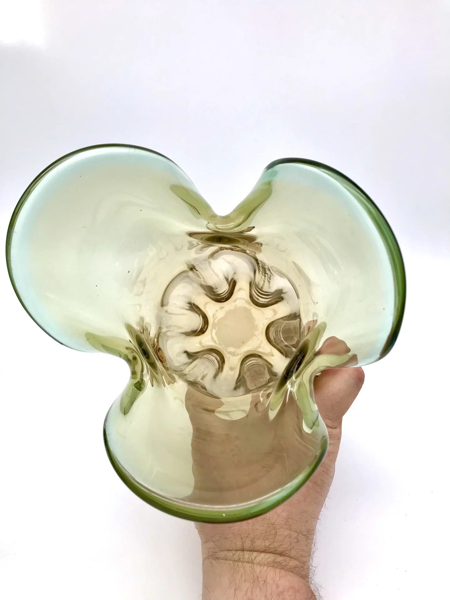 Ваза для цветов СССР , завод Победа , цветное стек - миниатюра 5