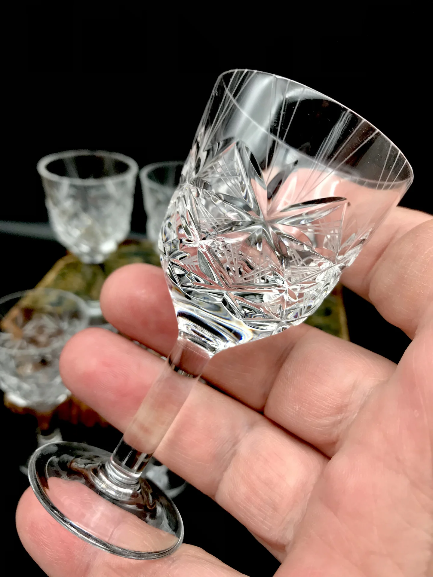 Рюмки хрустальные Комета , ЛЗХС  , СССР 6 шт - миниатюра 2
