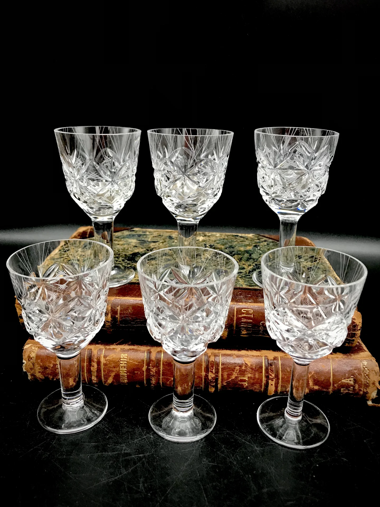 Рюмки хрустальные Комета , ЛЗХС  , СССР 6 шт - миниатюра 6