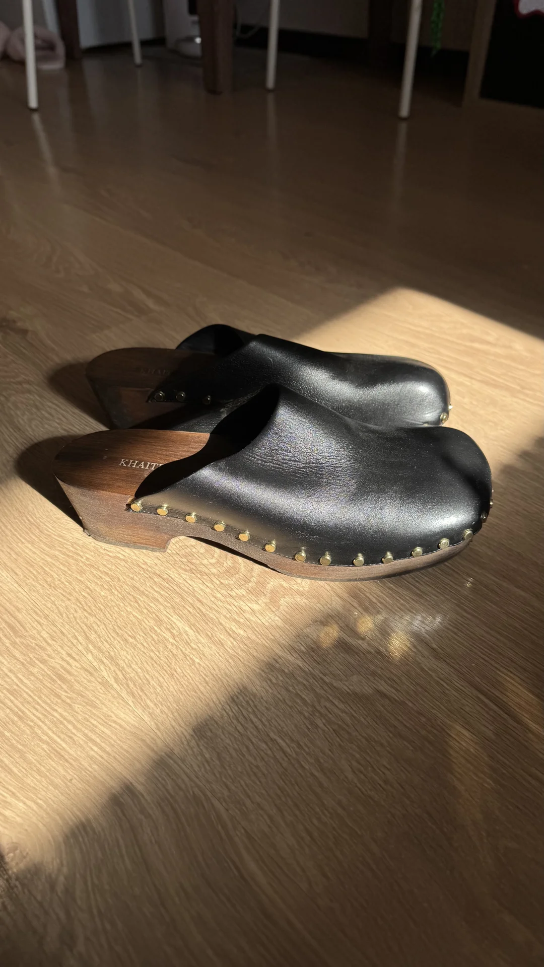 KHAITE кожаные клоги / мюли с заклёпками 39-39.5 - миниатюра 2