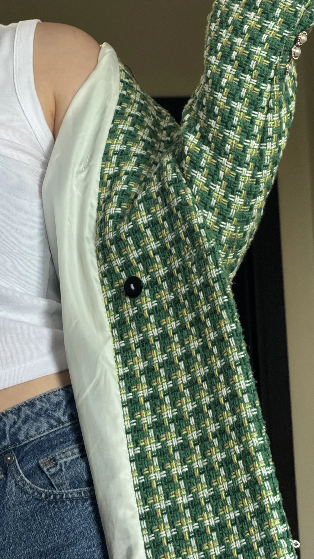 Твидовый пиджак женский (M) винтаж - миниатюра 5