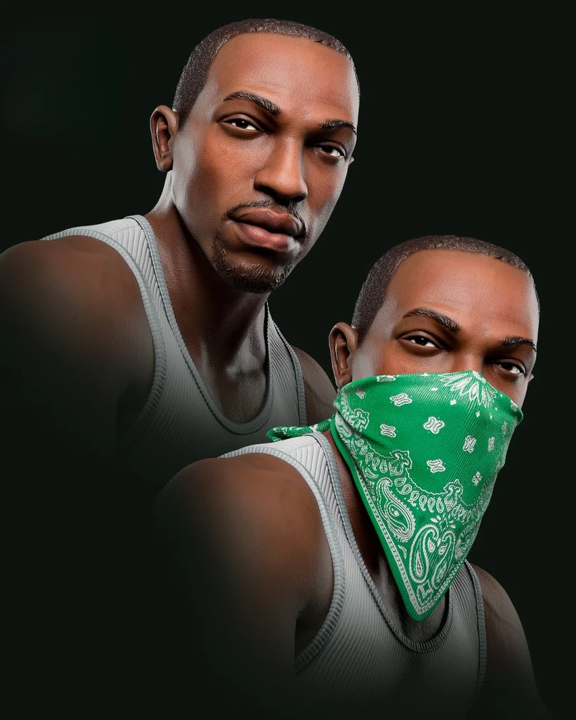 3Д Фигурка CJ (Си-Джей) из GTA San Andreas - миниатюра 4