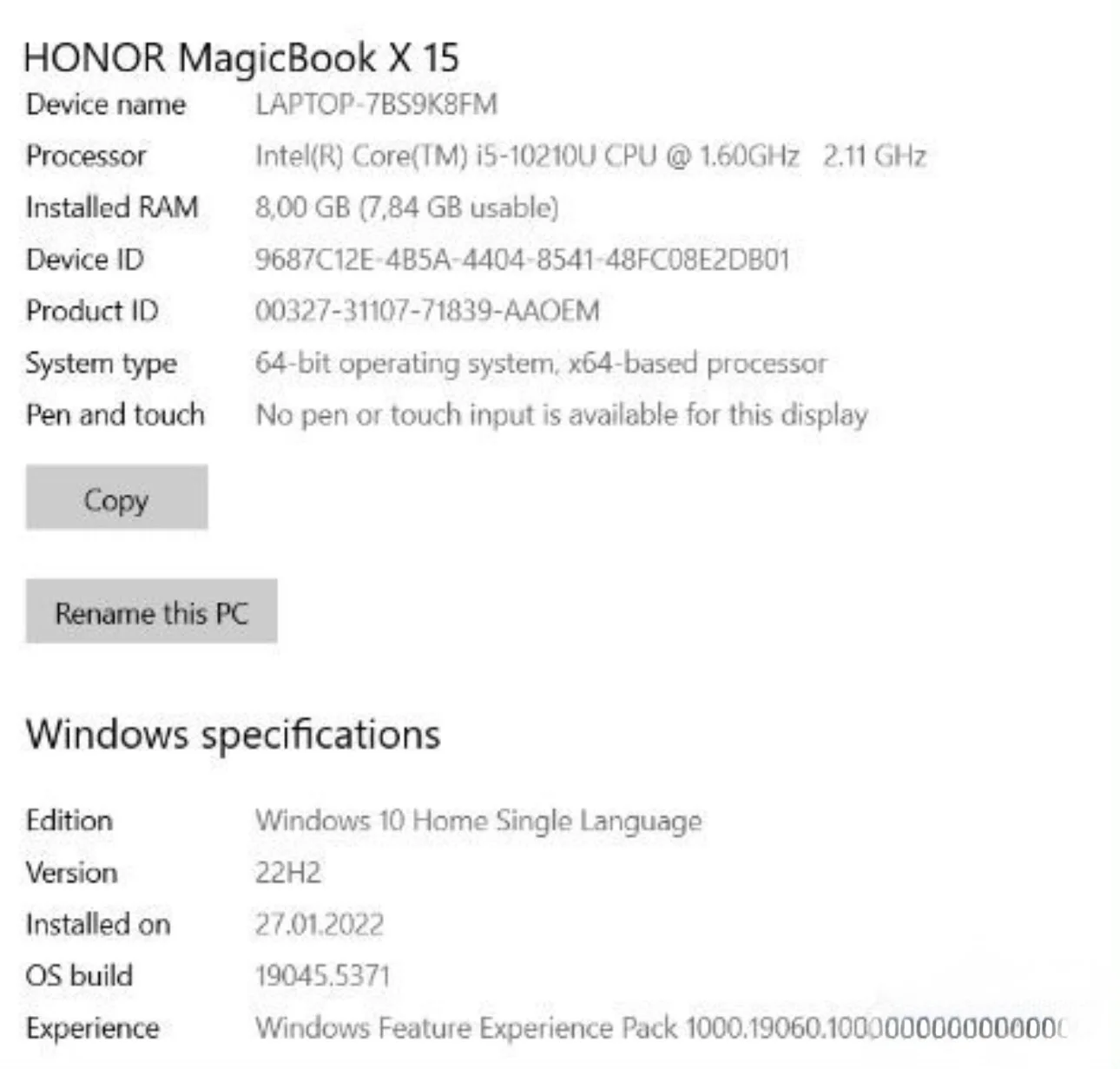 Ноутбук Honor MagicBook X15 - миниатюра 4