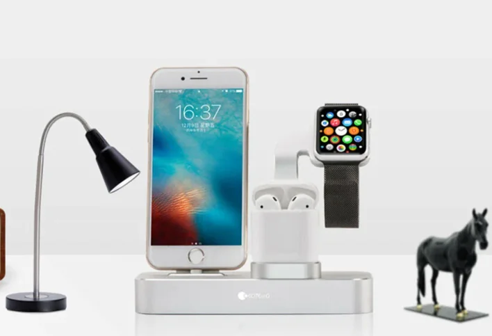 Зарядная док станция 3-в-1 iPhone Watch AirPods - миниатюра 2