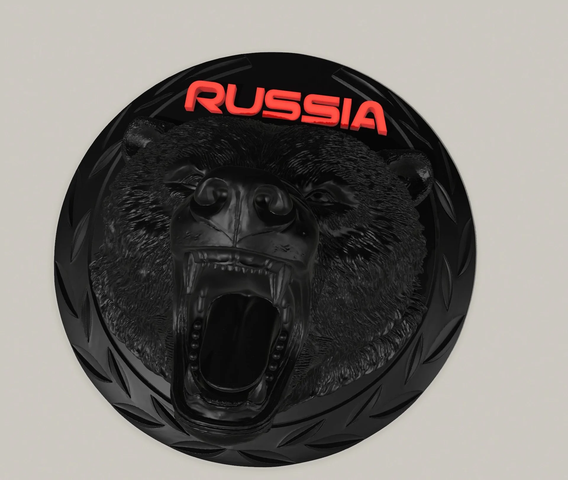 3D шильдик RUSSIA с медведем на авто 55×60 мм - миниатюра 5