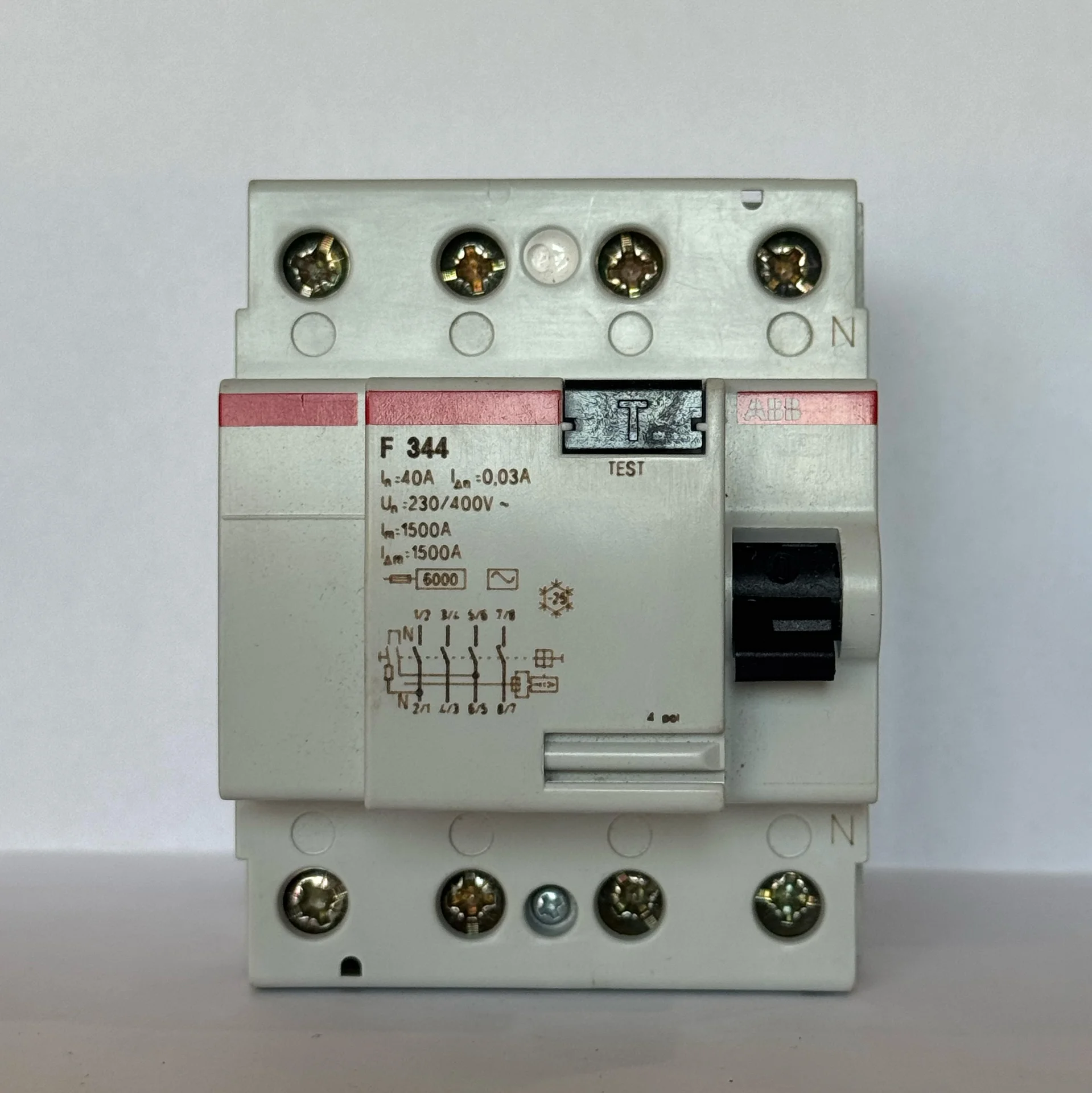 Узо ABB F344 новый оригинальный 4 полюса 3 фазы - миниатюра 3