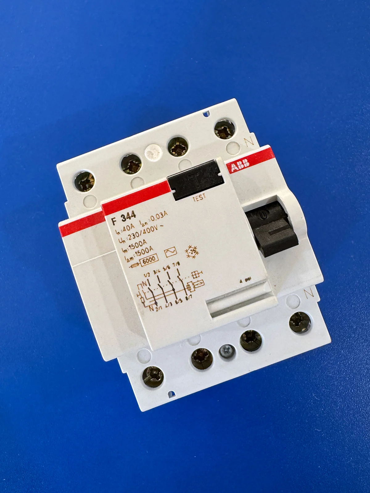 Узо ABB F344 новый оригинальный 4 полюса 3 фазы - миниатюра 6