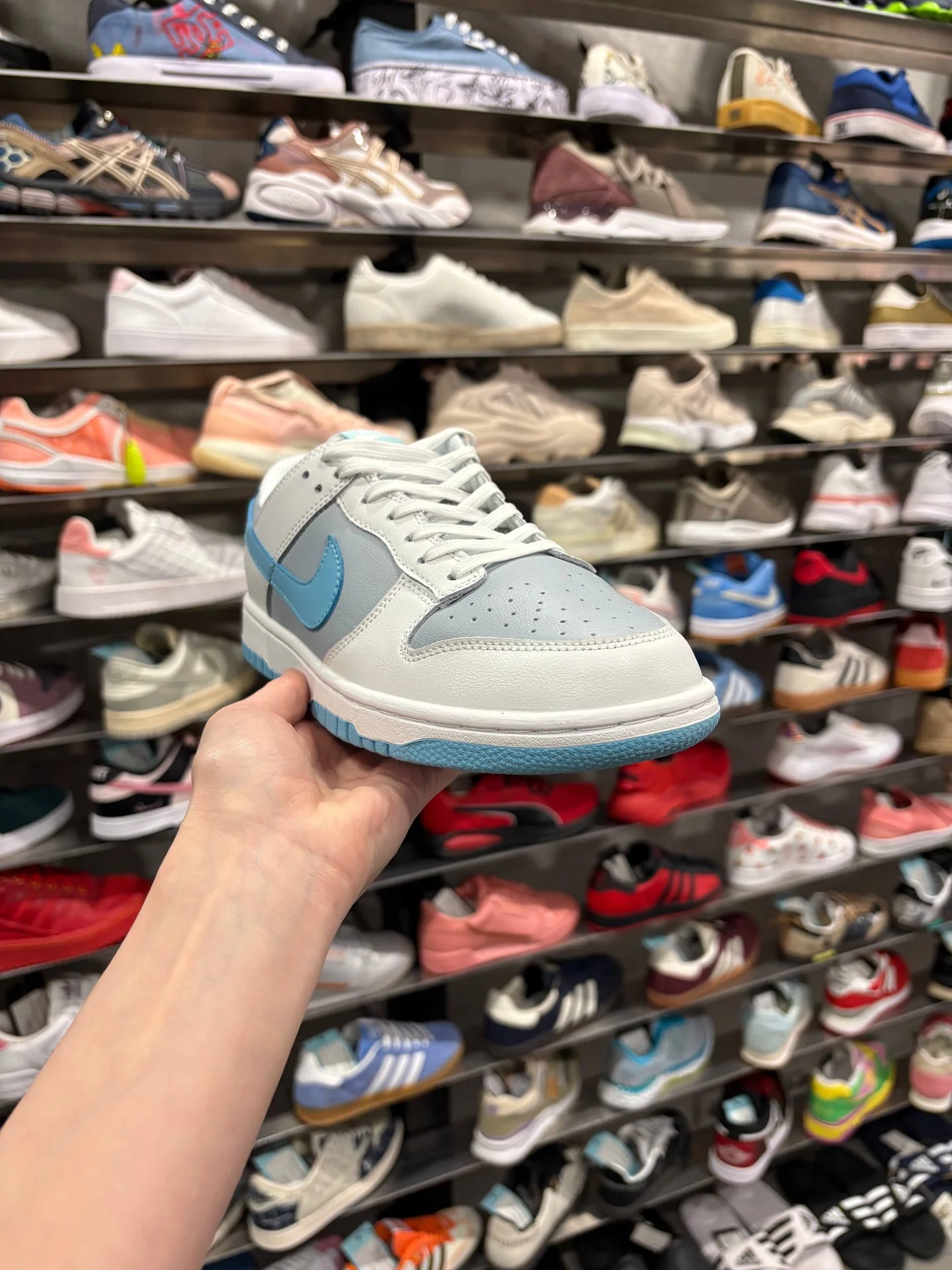 Nike Dunk Low Light Bone Blue POIZON - миниатюра 7