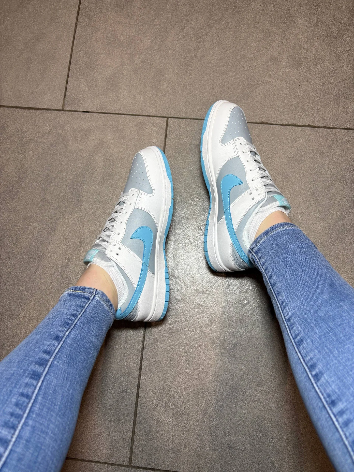 Nike Dunk Low Light Bone Blue POIZON - миниатюра 10