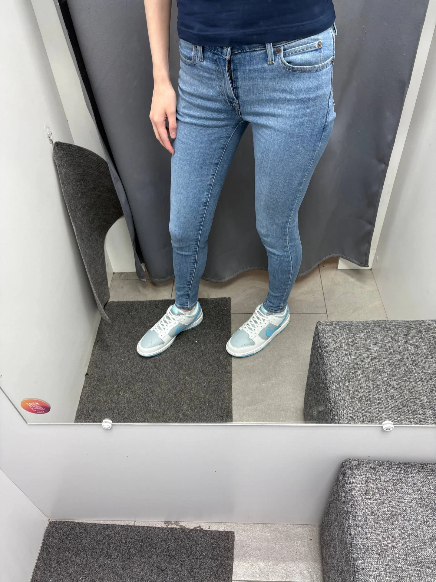 Nike Dunk Low Light Bone Blue POIZON - миниатюра 13