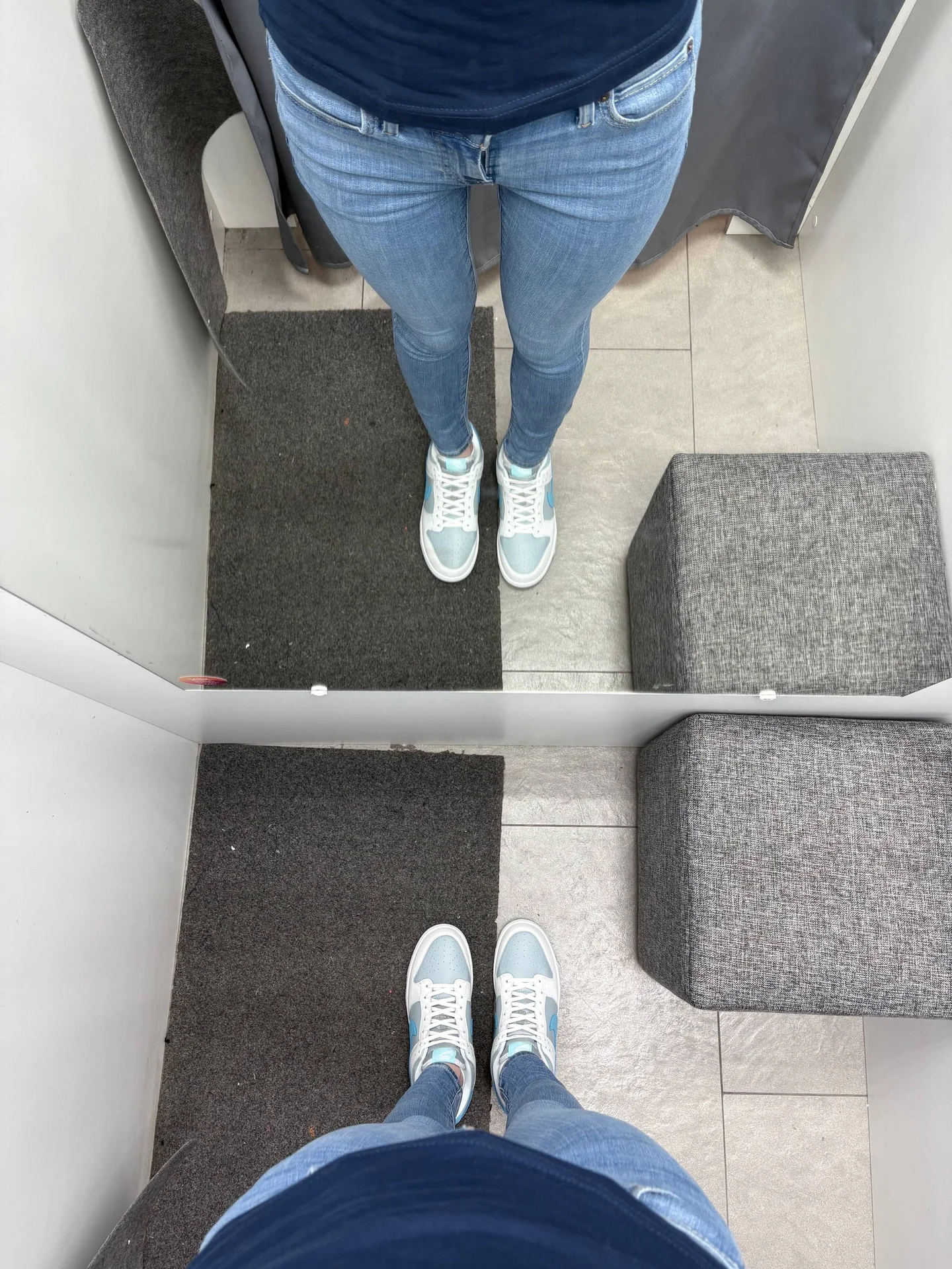 Nike Dunk Low Light Bone Blue POIZON - миниатюра 15