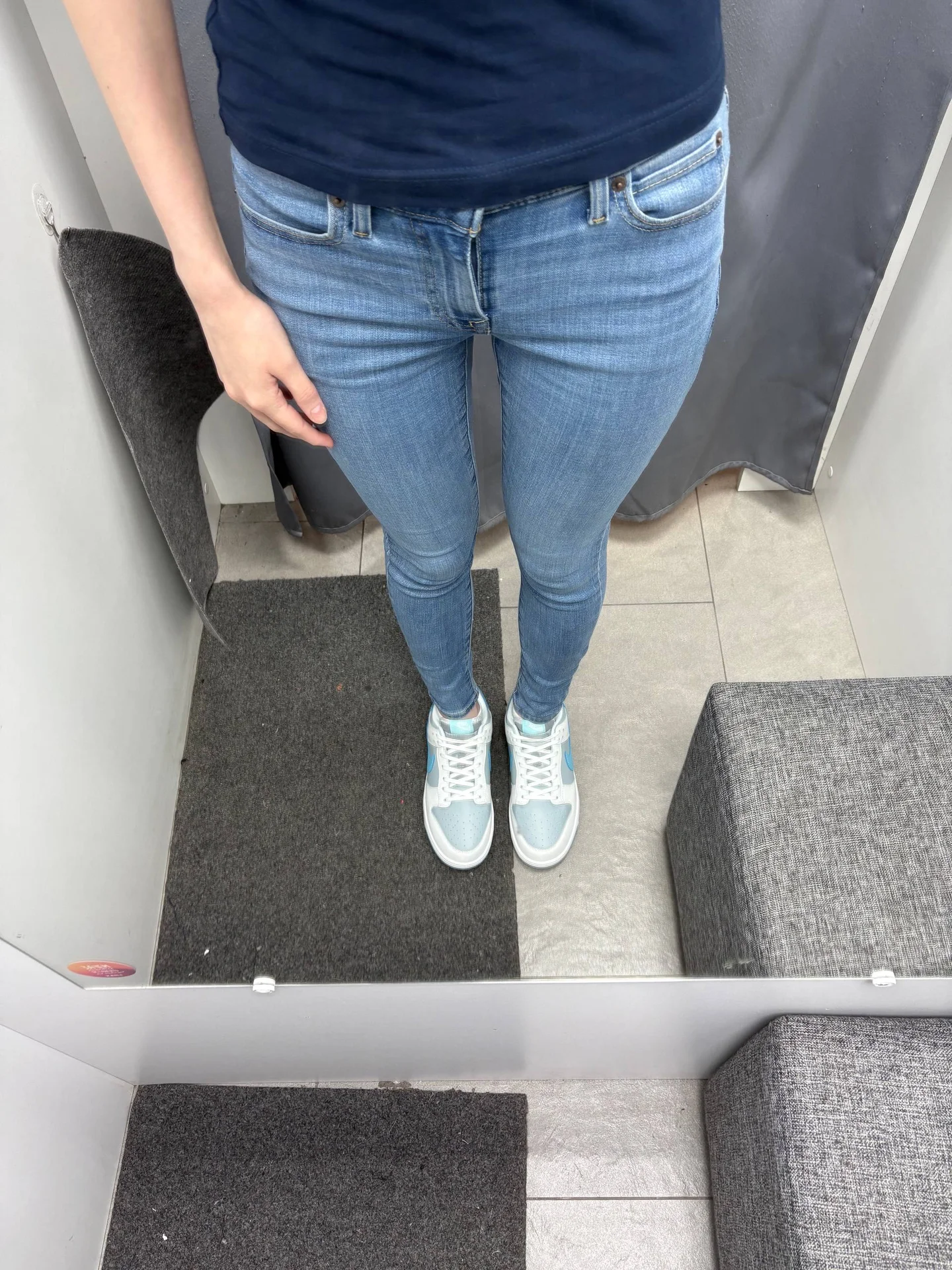 Nike Dunk Low Light Bone Blue POIZON - миниатюра 16