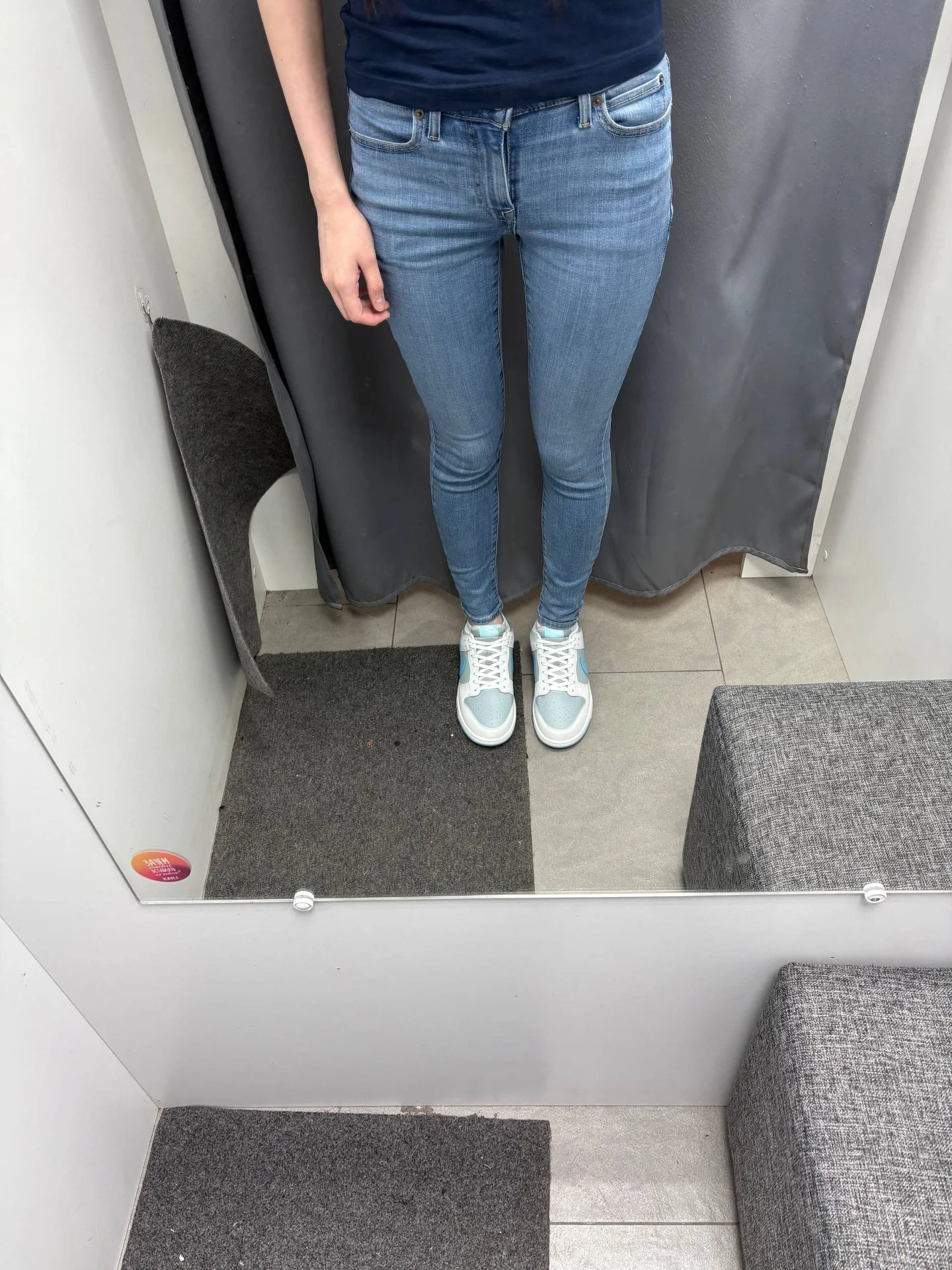 Nike Dunk Low Light Bone Blue POIZON - миниатюра 17