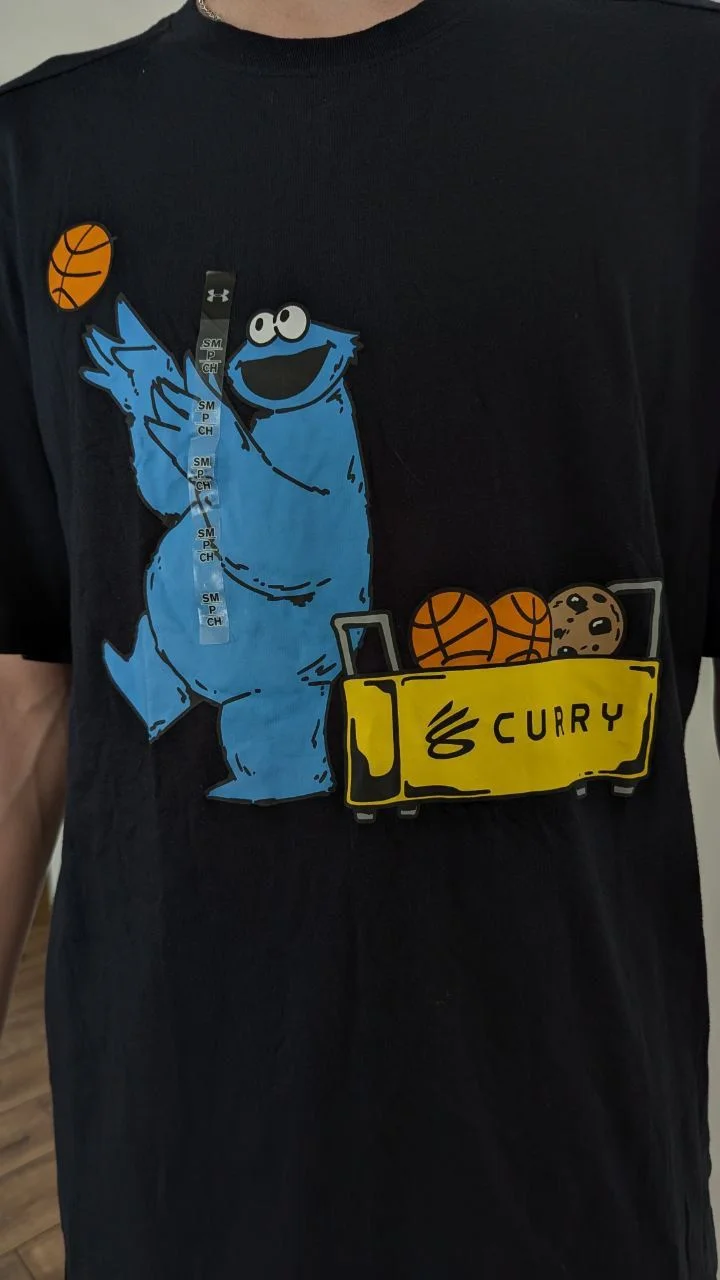 Футболка unber armour curry x cookies hoops - миниатюра 3