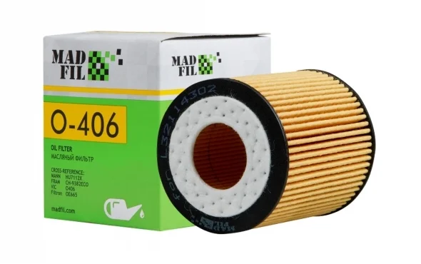 Масляный фильтр MADFIL O-406 (O406, OE 665/2, HU 711/2 X) - изображение 1