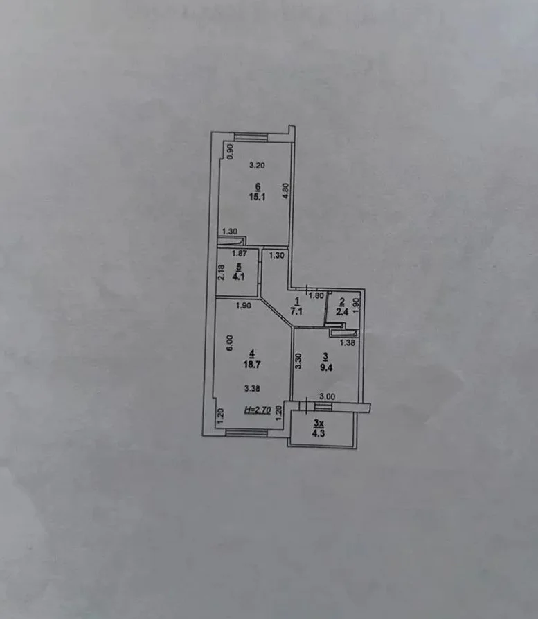 2 ком.кв-ра 60 кв.м. Магнитогорская 1/1 - миниатюра 12