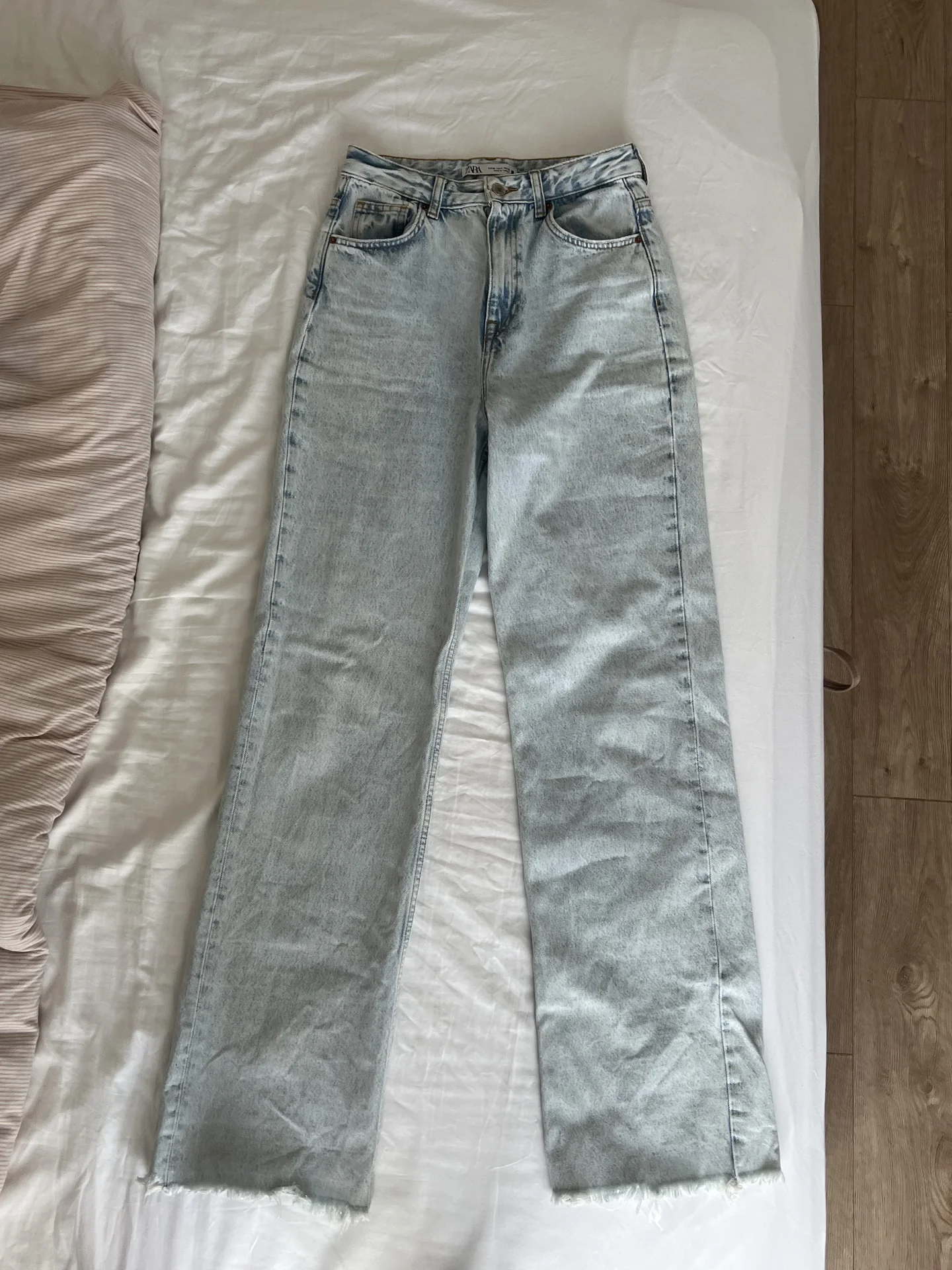 джинсы Zara голубые прямые 36 - миниатюра 6