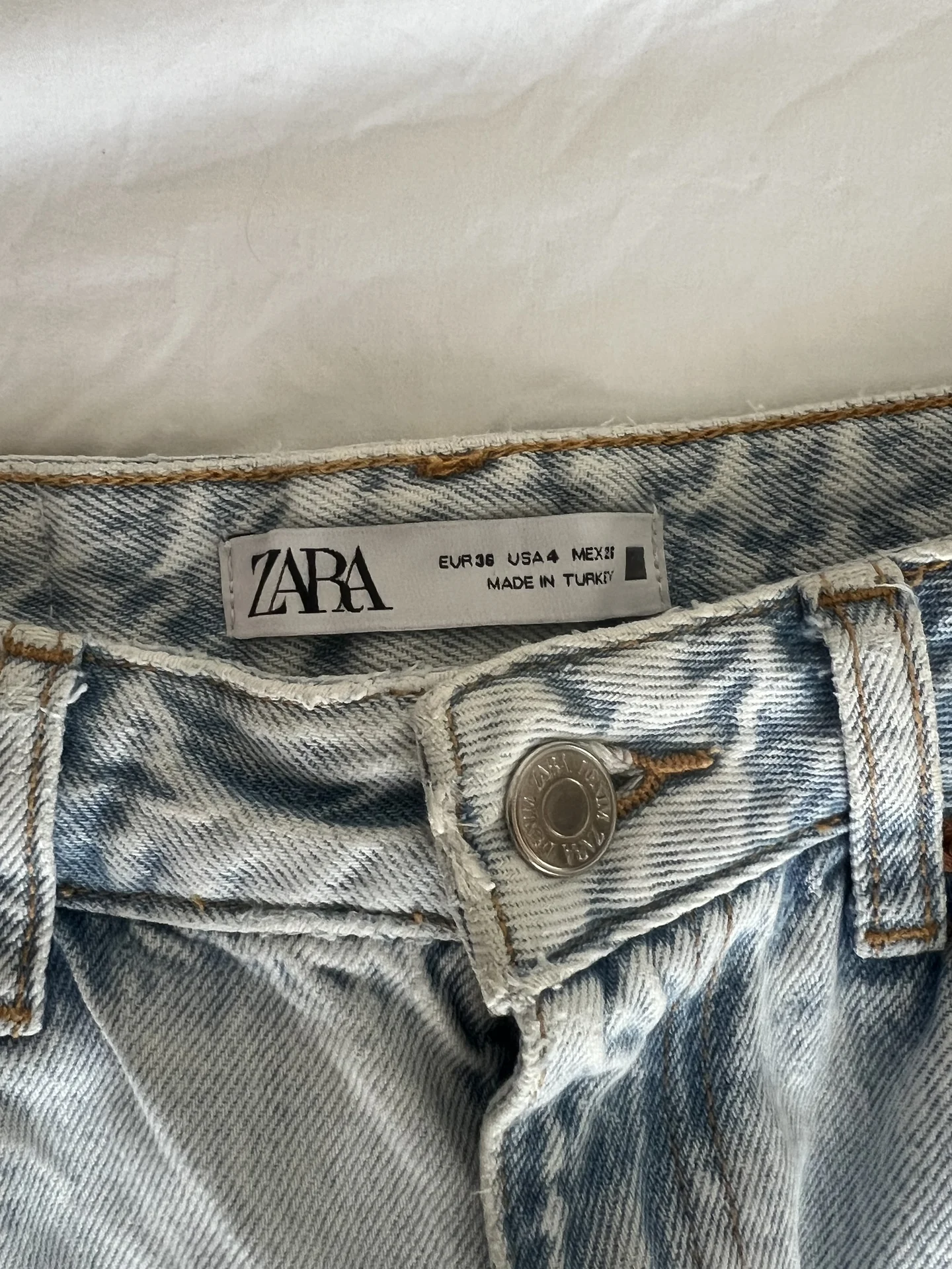 джинсы Zara голубые прямые 36 - миниатюра 7