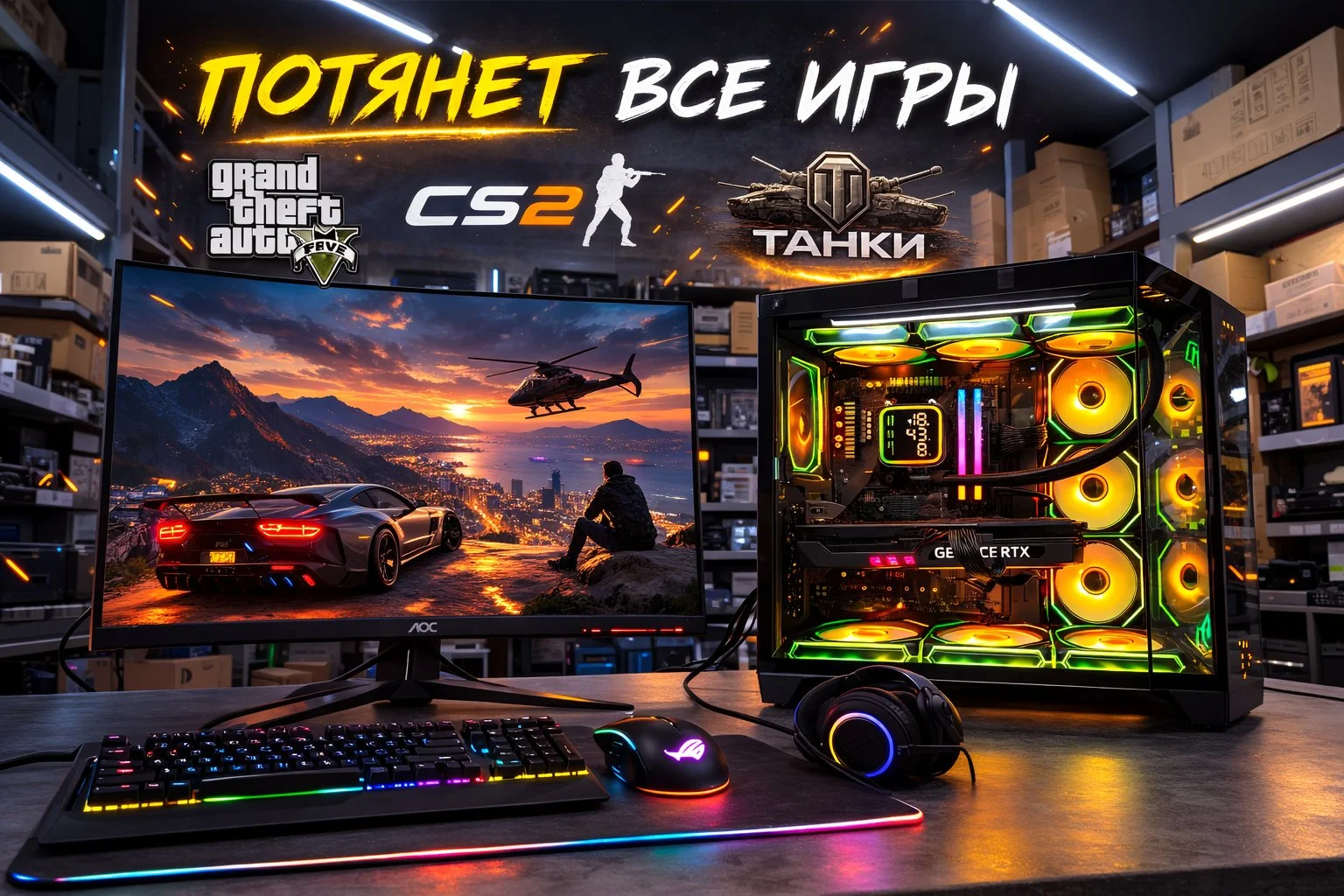 Игровой пк : i9 14900KF / RTX 5080 - 16 GB - изображение 1