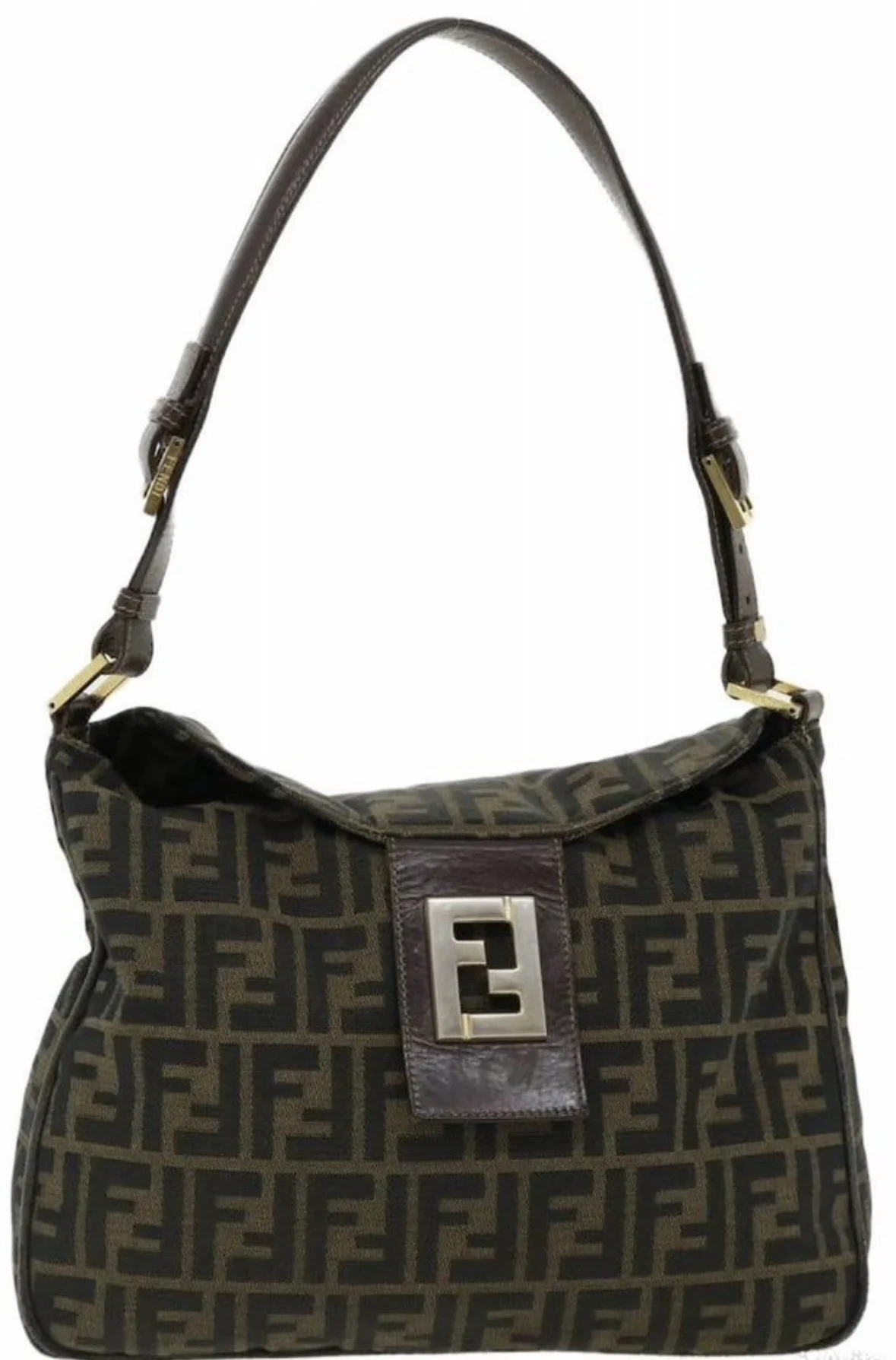 Fendi Zucca Canvas Shoulder Bag сумка фенди - изображение 1