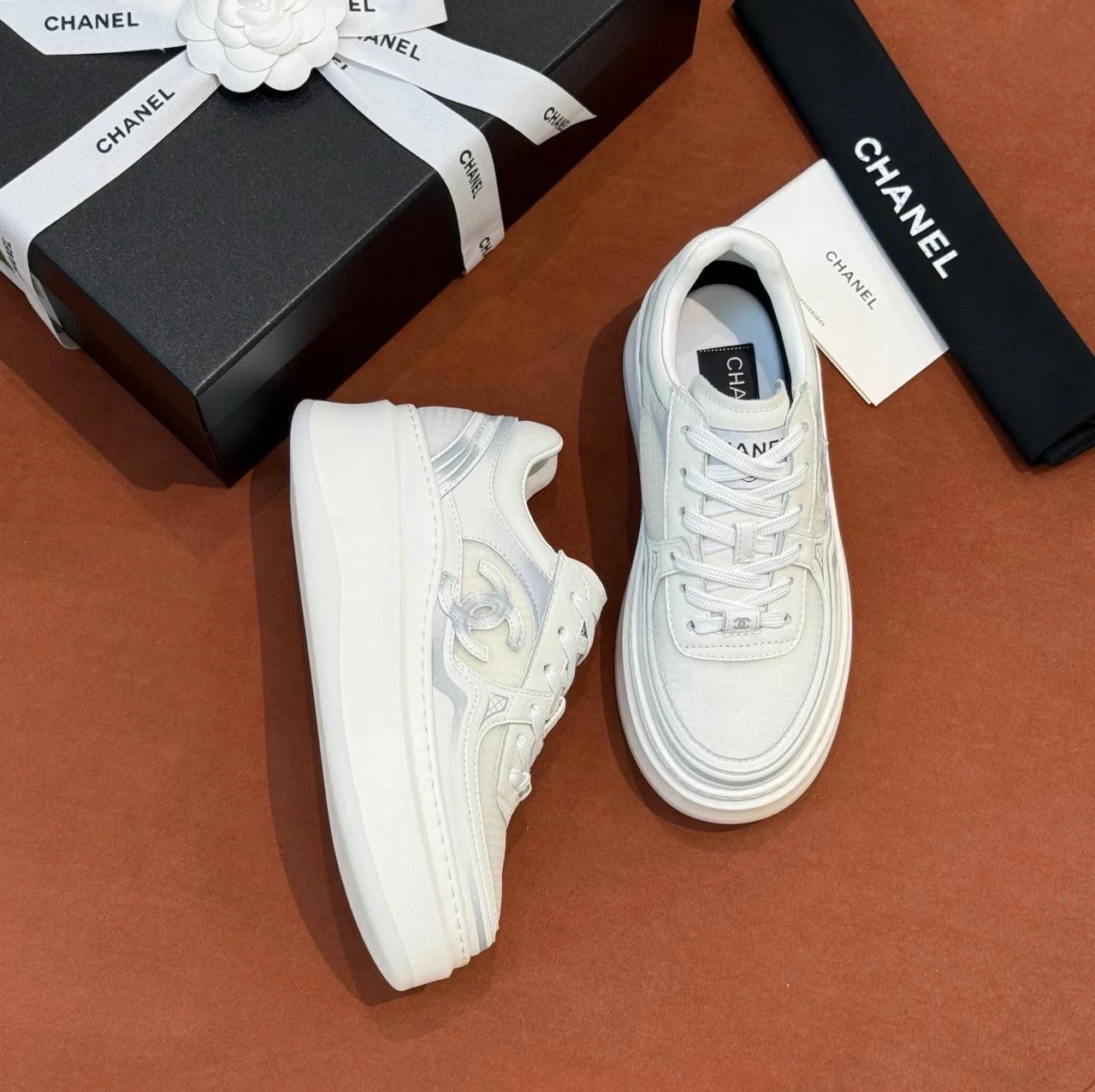 Кроссовки Chanel на платформе - миниатюра 3