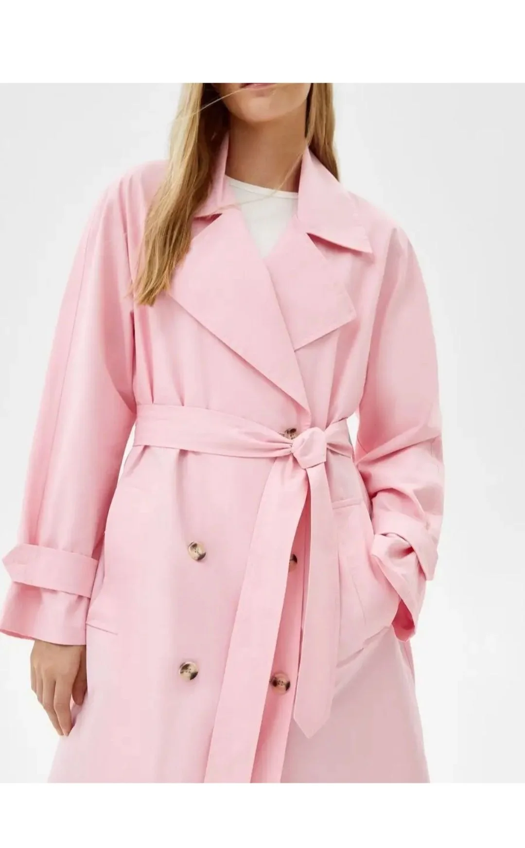 Плащ тренч женский Bershka s - миниатюра 4