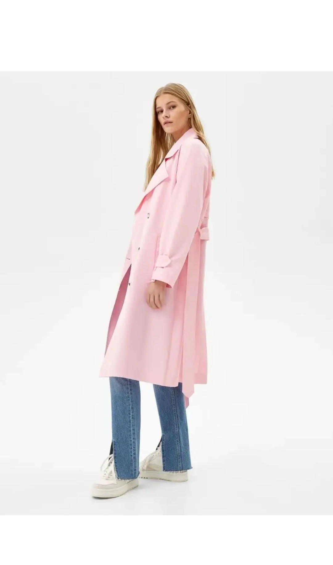 Плащ тренч женский Bershka s - миниатюра 6