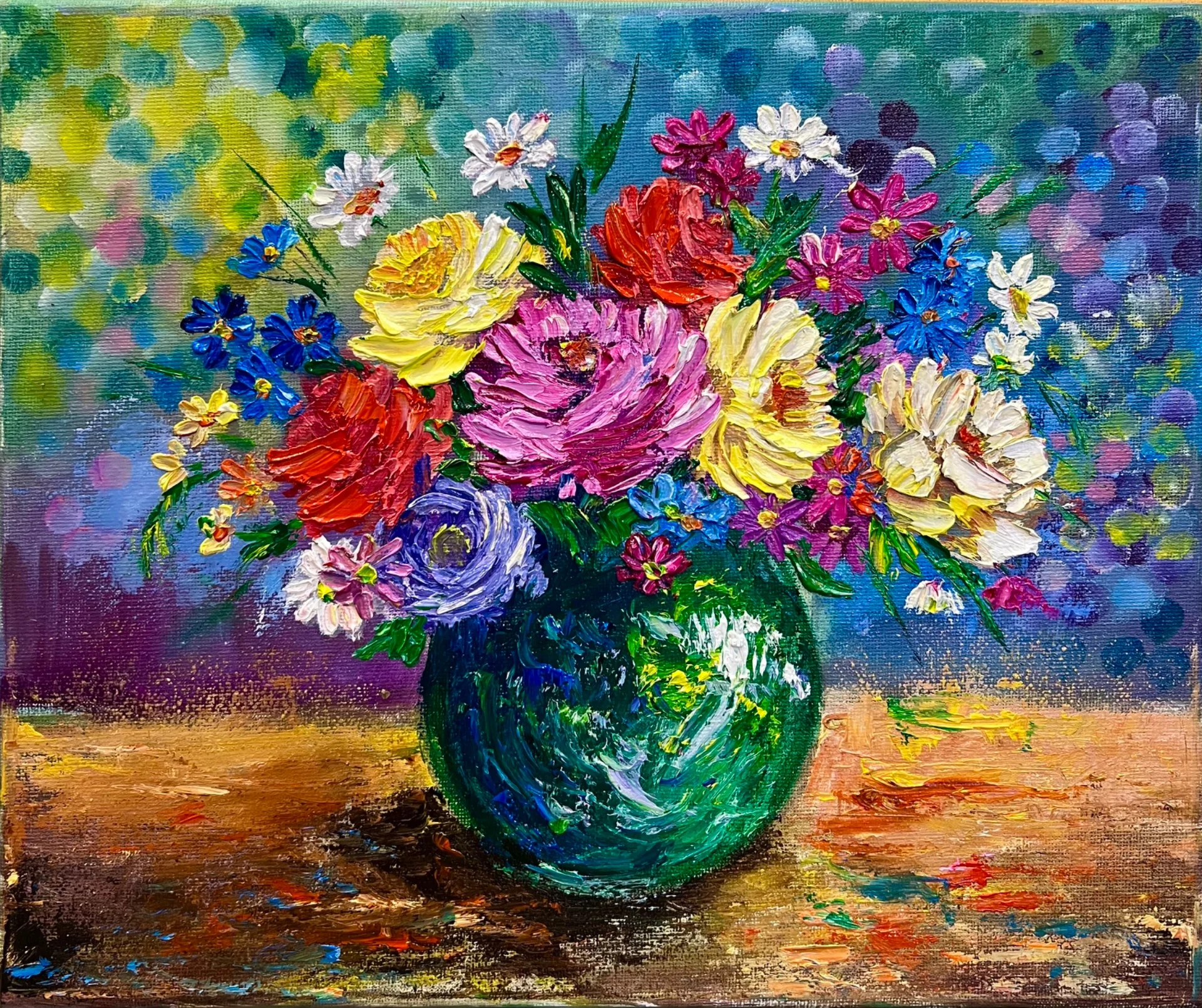 Картина маслом цветы - изображение 1