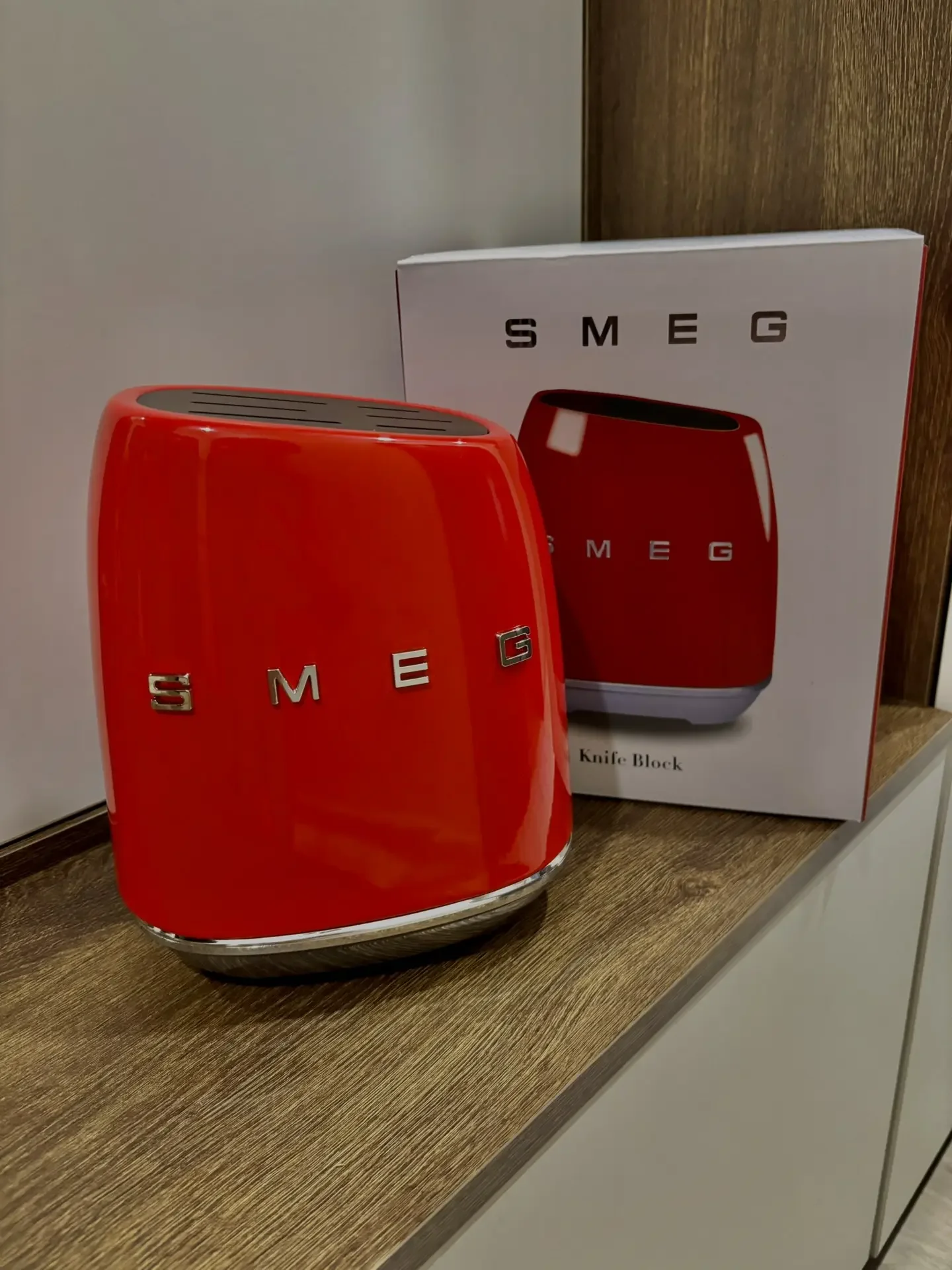 Набор ножей Smeg с подставкой, чёрный - миниатюра 2
