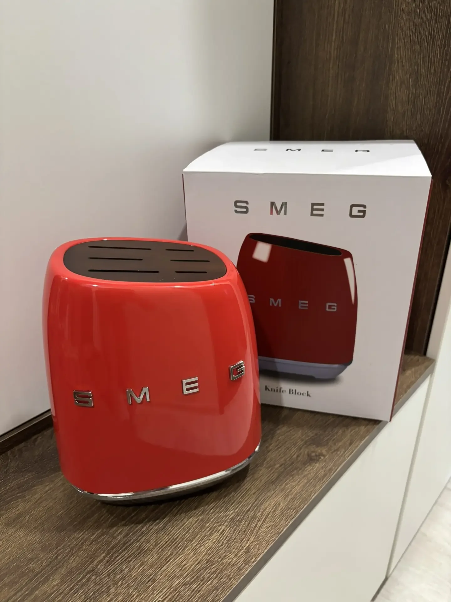 Набор ножей Smeg с подставкой, чёрный - миниатюра 5