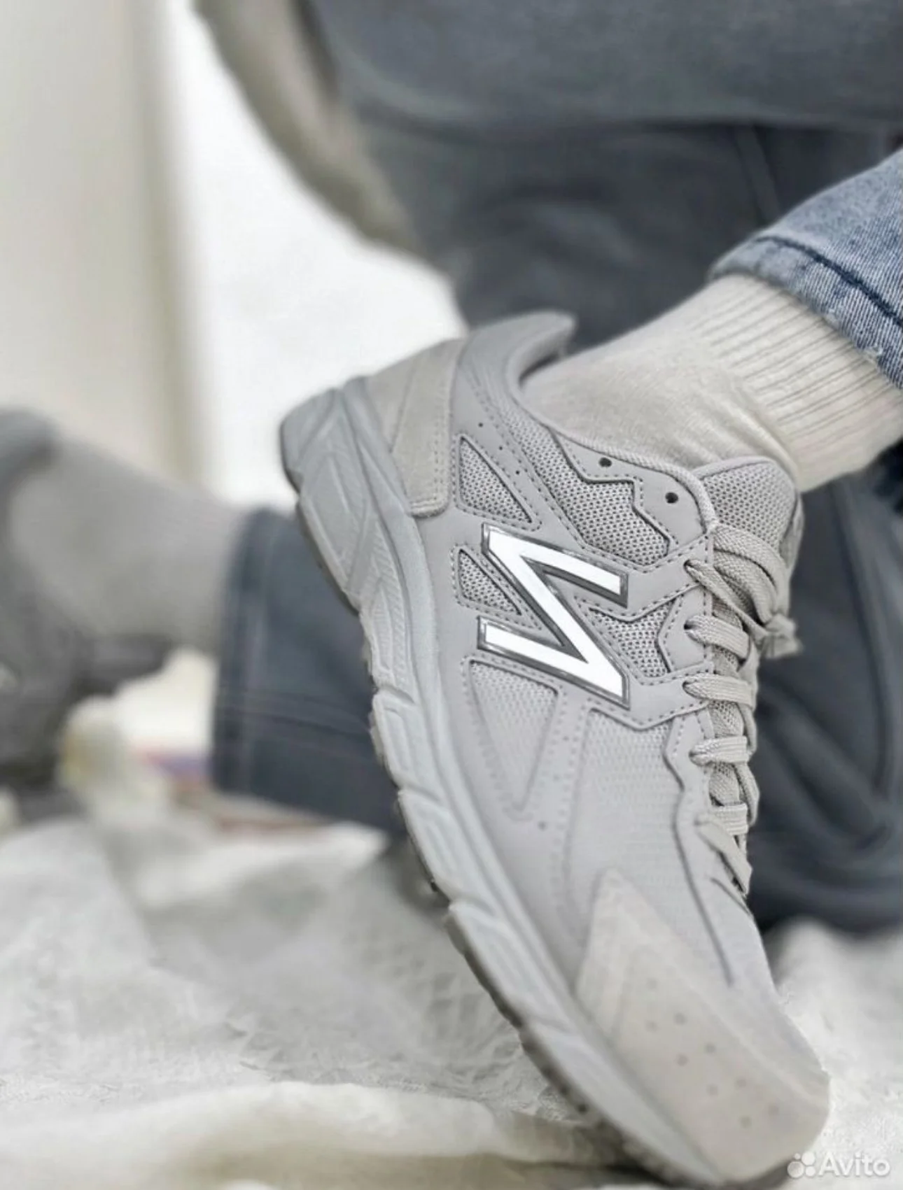 NEW BALANCE 480 серого цвета новые оригинал - изображение 1