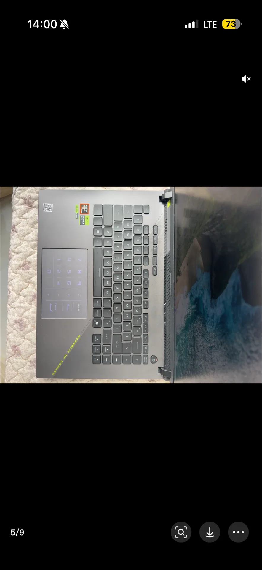 Ноутбук рог Asus r9-9955hx 5070 - миниатюра 2