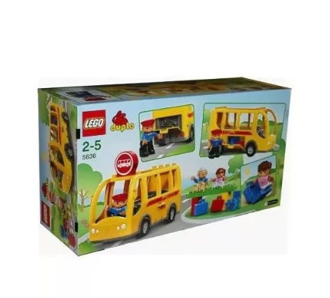 Конструктор аналог Лего дупло / Lego Желтый автобус - миниатюра 3