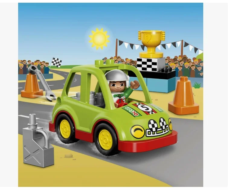 Lego duplo Гоночный автомобиль конструктор - миниатюра 3