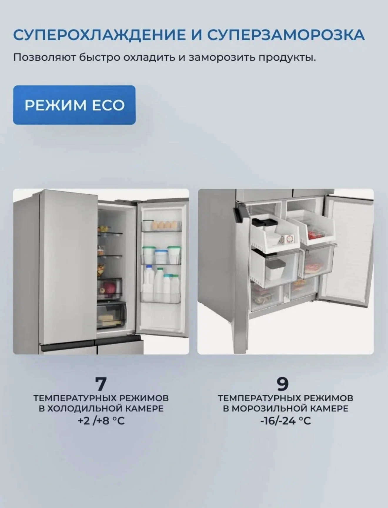 Холодильник zugel (Side-by-Side) новый - миниатюра 4