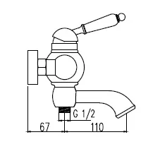 KAISER Stone 61222, смеситель для ванны - миниатюра 3