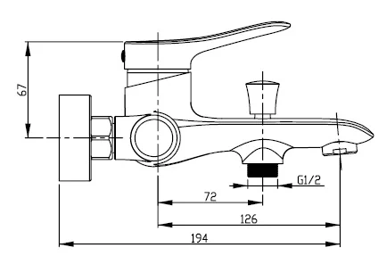 KAISER Sena 74022, смеситель для ванны - миниатюра 2