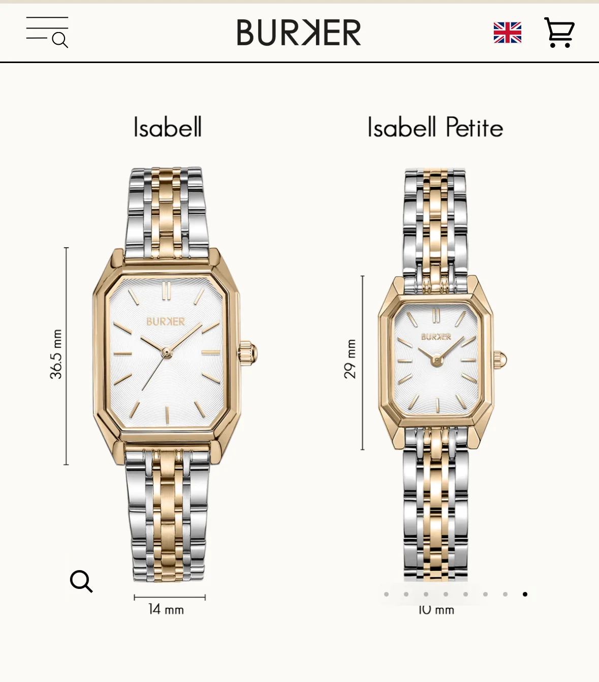Часы burker Isabell Petite Gold Silver - миниатюра 4