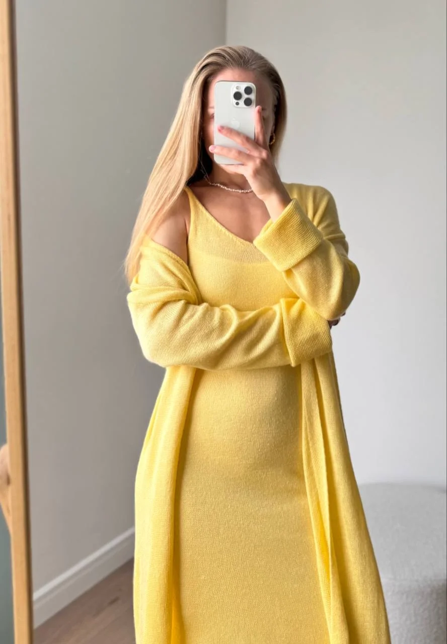 Трикотажное платье и кардиган 42-44 новый - миниатюра 7