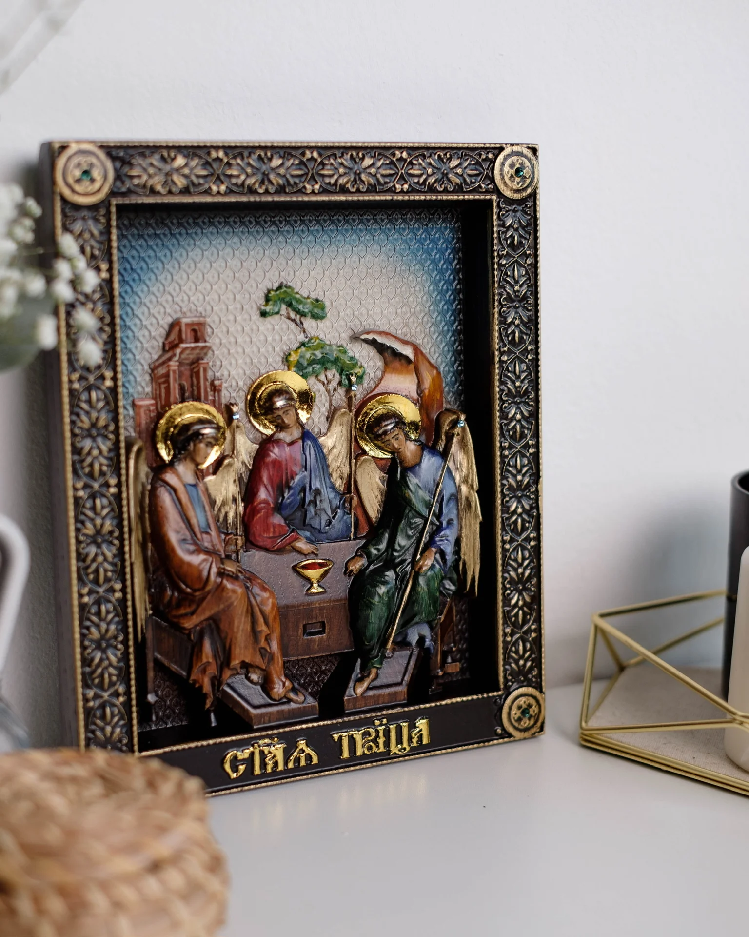 Икона Святая Троица 19*23см - миниатюра 3