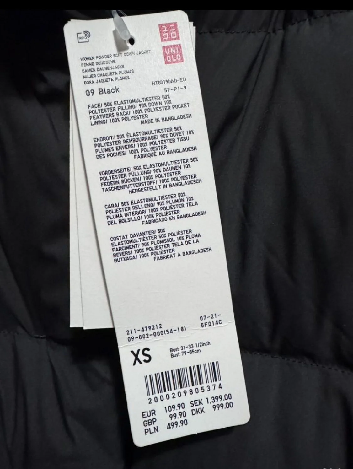 Uniqlo XS Пуховик Женский. Европа - миниатюра 2