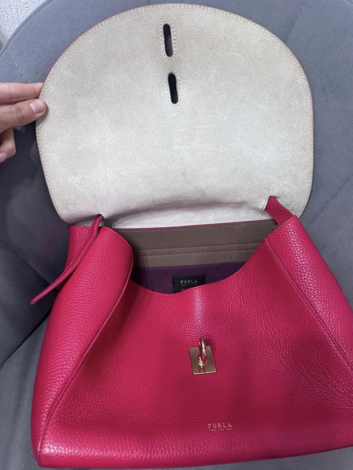 Furla сумка Оригинал ягода шикарная - миниатюра 7