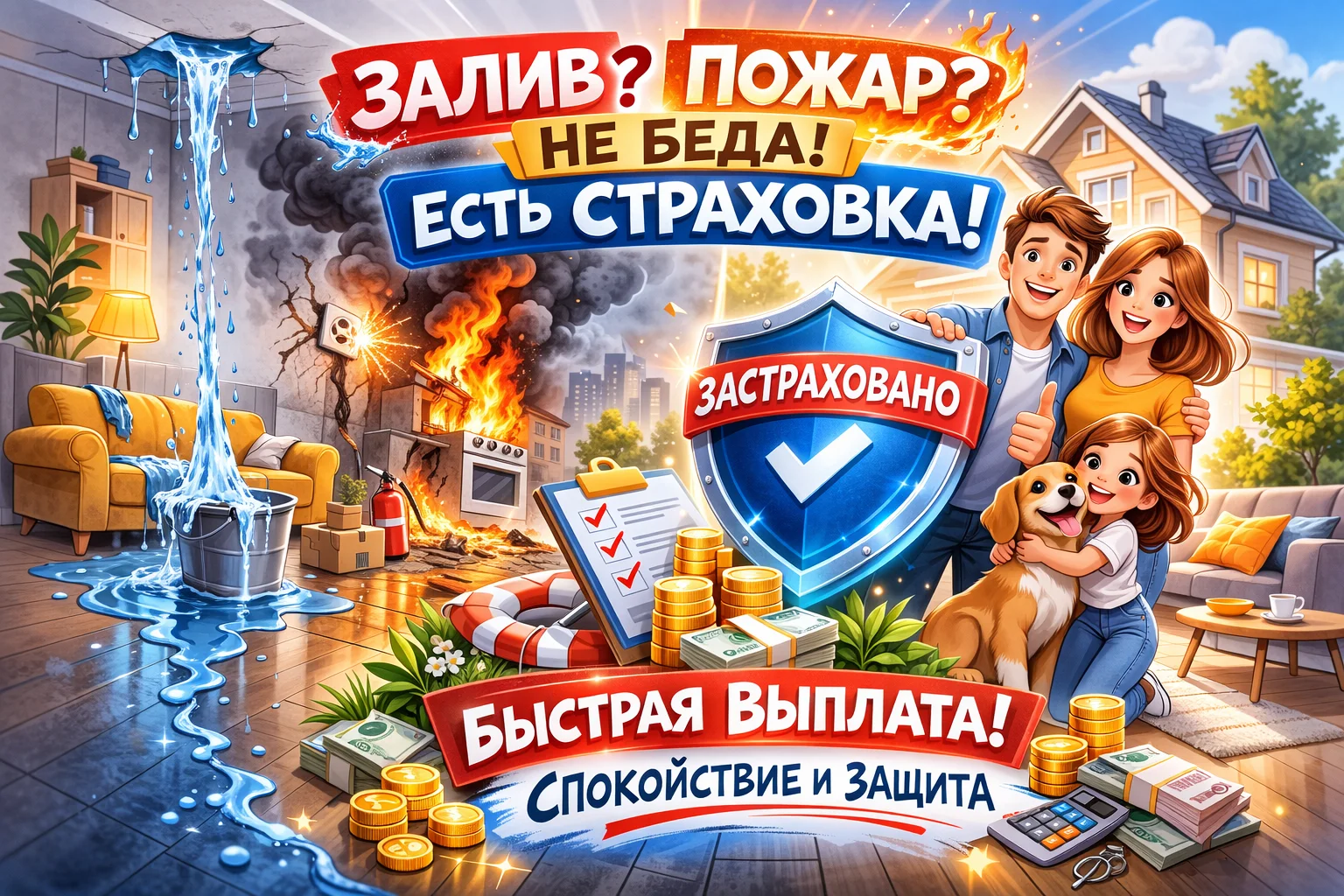 Защита квартиры страховка от БПЛА, потопа, пожара. - изображение 1
