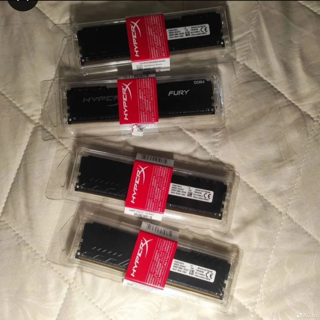 DDR4 64GB (4х16) Kingston HyperX Fury 2666 CL16 - изображение 1