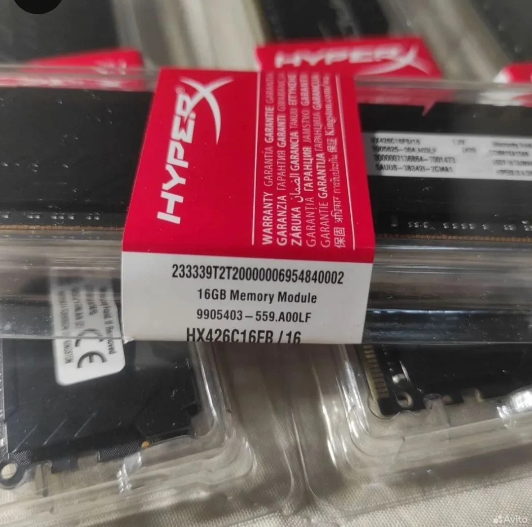 DDR4 64GB (4х16) Kingston HyperX Fury 2666 CL16 - миниатюра 2