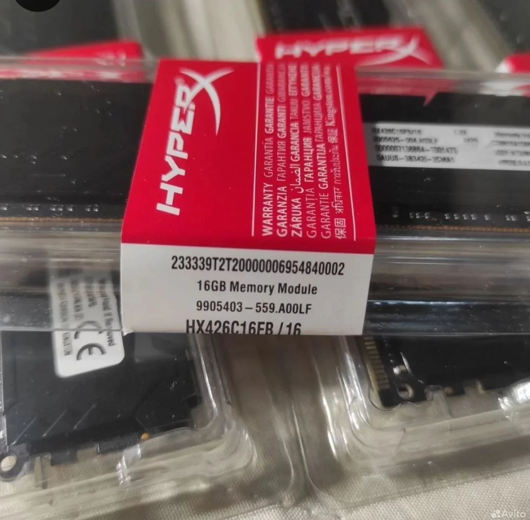 DDR4 64GB (4х16) Kingston HyperX Fury 2666 CL16 - миниатюра 3