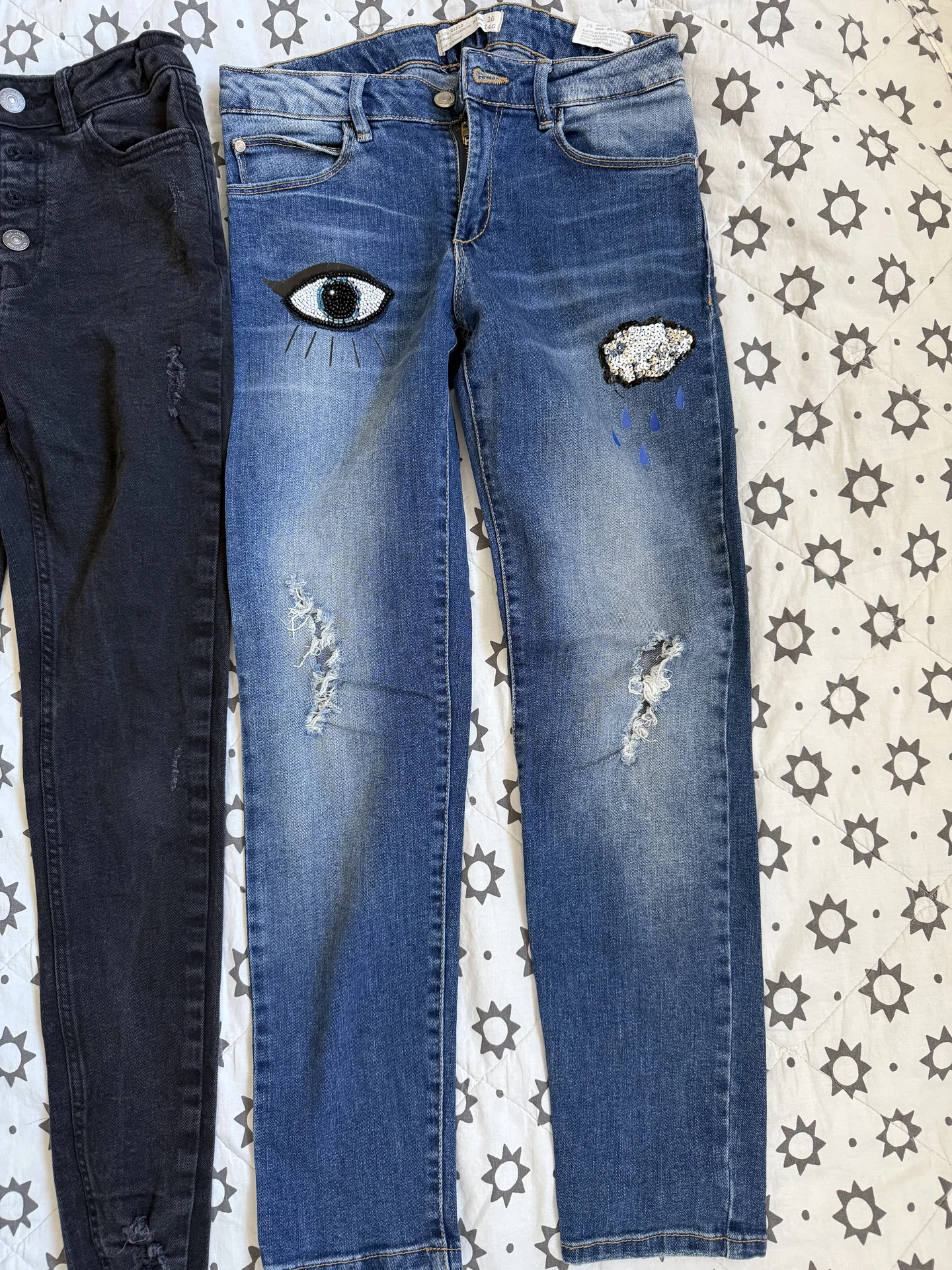 Джинсы Zara для девочки 134 140 - миниатюра 3