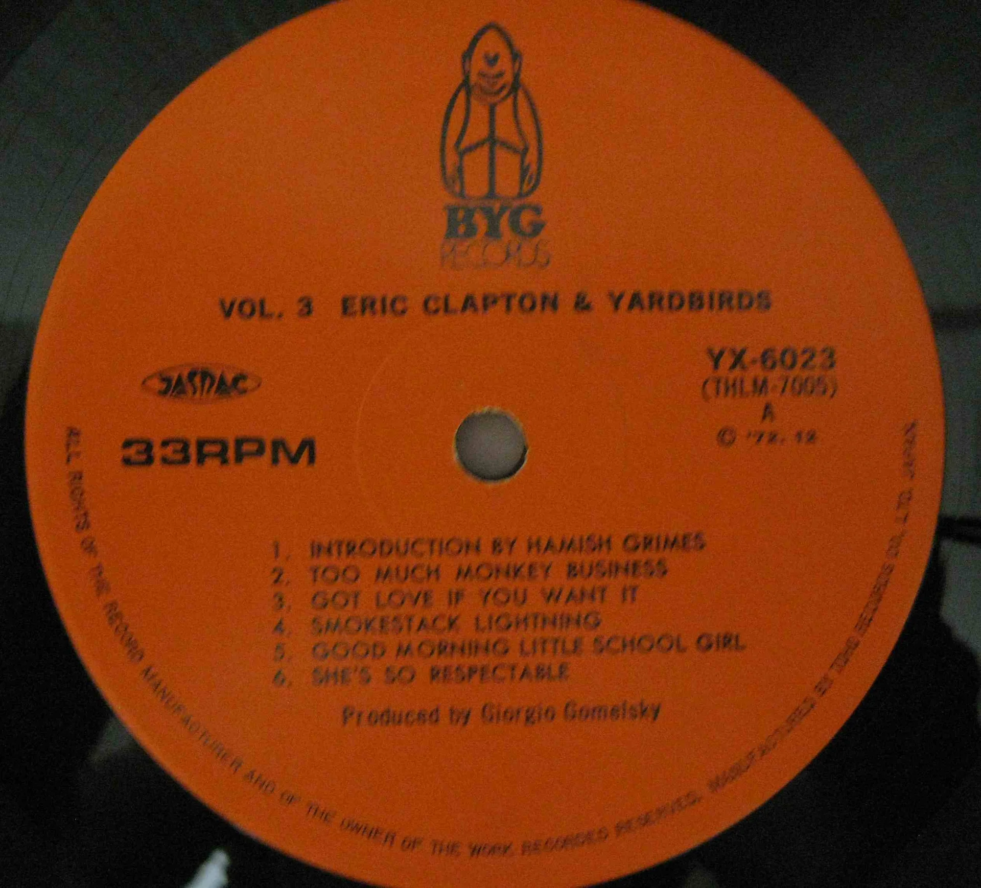 ERIC CLAPTON & YARDBIRDS - VOL.3 (LP, 1972, Japan) - миниатюра 3